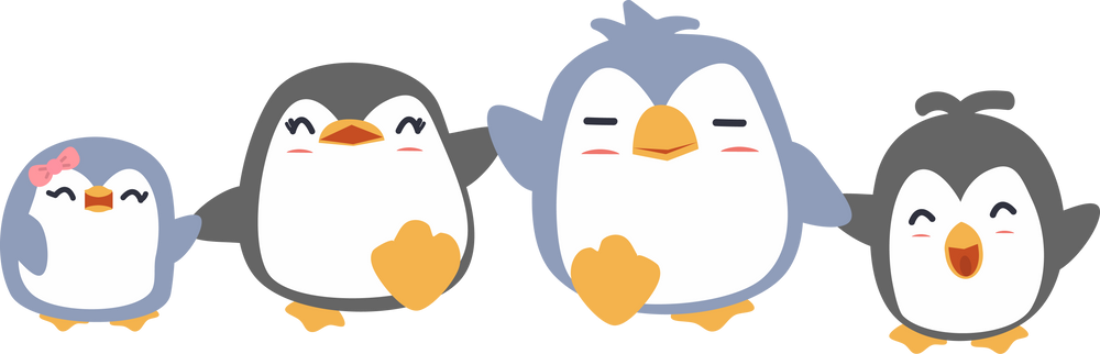 happy penguin  cartoon vector